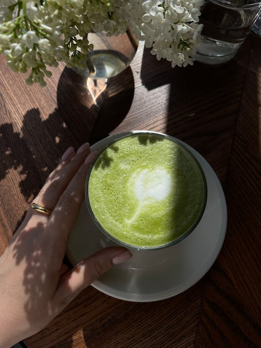 old growth beverage microground tea vanilla matcha
