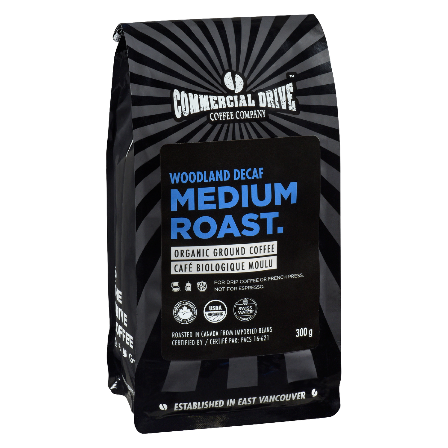 The Drive Coffee - Woodland Decaf: Medium Roast - Organic Ground Coffee