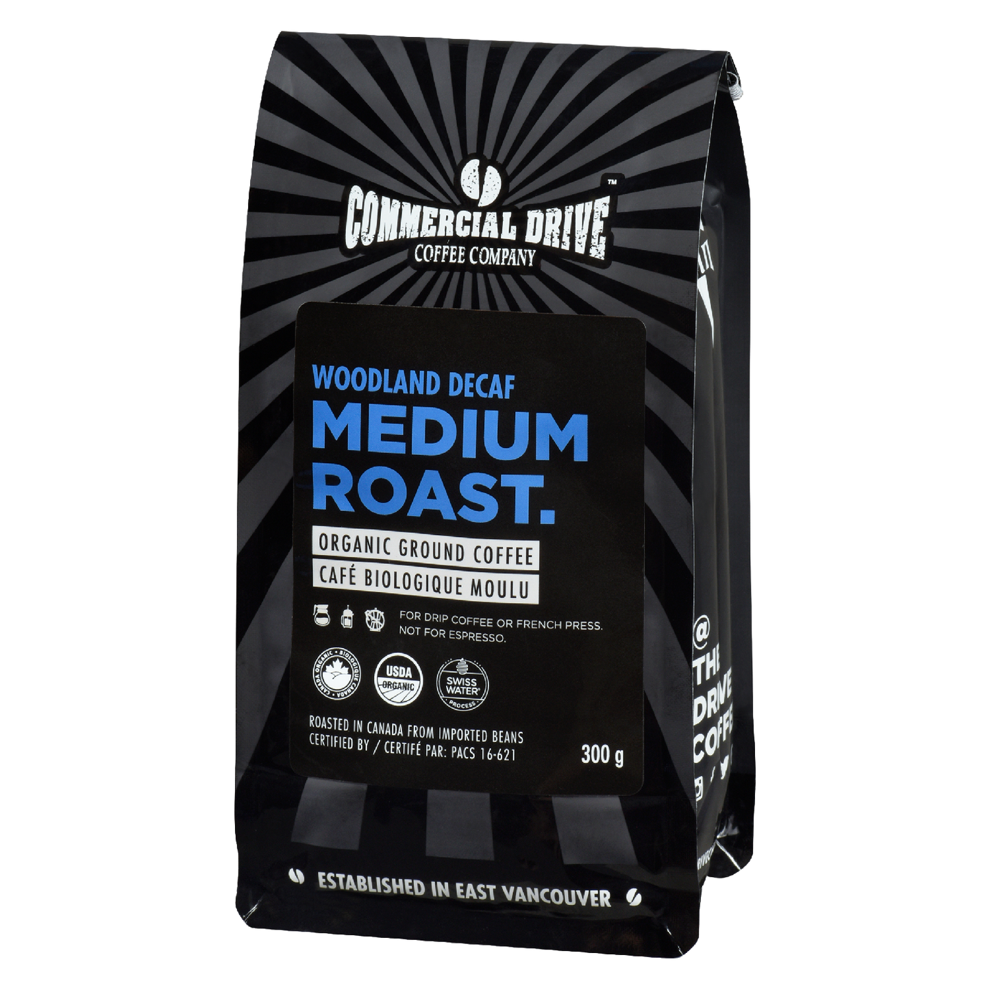The Drive Coffee - Woodland Decaf: Medium Roast - Organic Ground Coffee