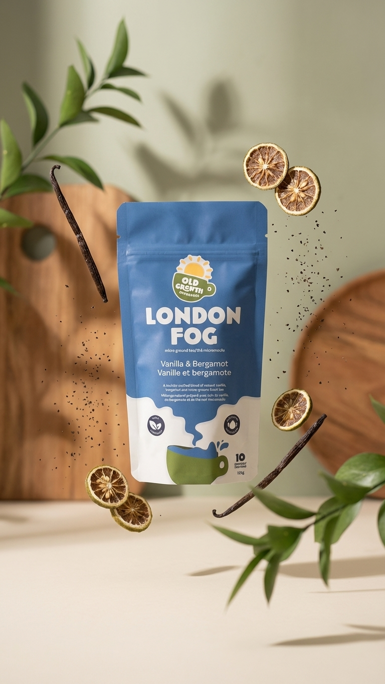 London Fog Tea Mix - Earl Grey Vanilla Tea Powder - Microground Tea