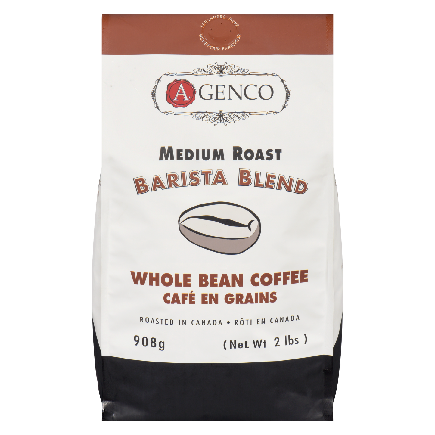 Whole Bean - A.Genco Barista Blend Espresso Coffee - Family Sized 908 Grams
