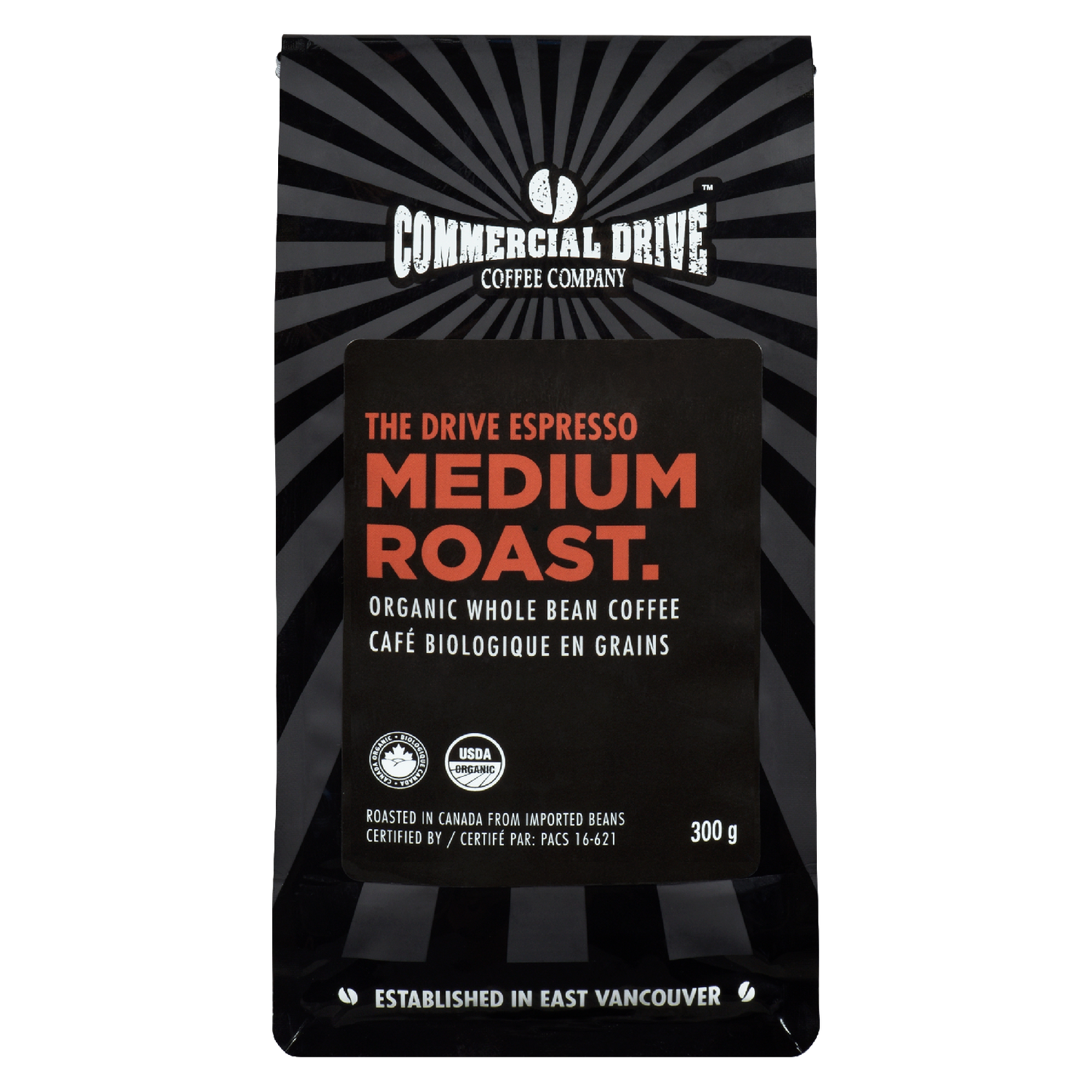 The Drive Coffee - The Drive Espresso: Medium Roast, Organic Whole Bean, 300g