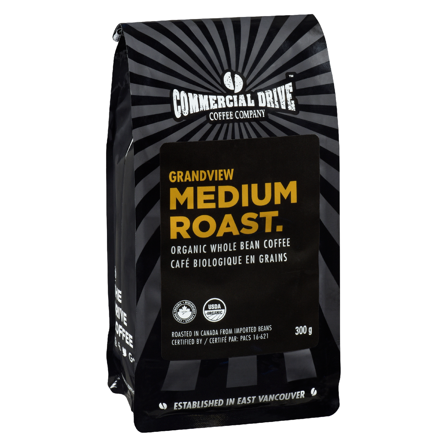 The Drive Coffee - Grandview: Medium Roast Coffee, Organic Whole Bean, 300g
