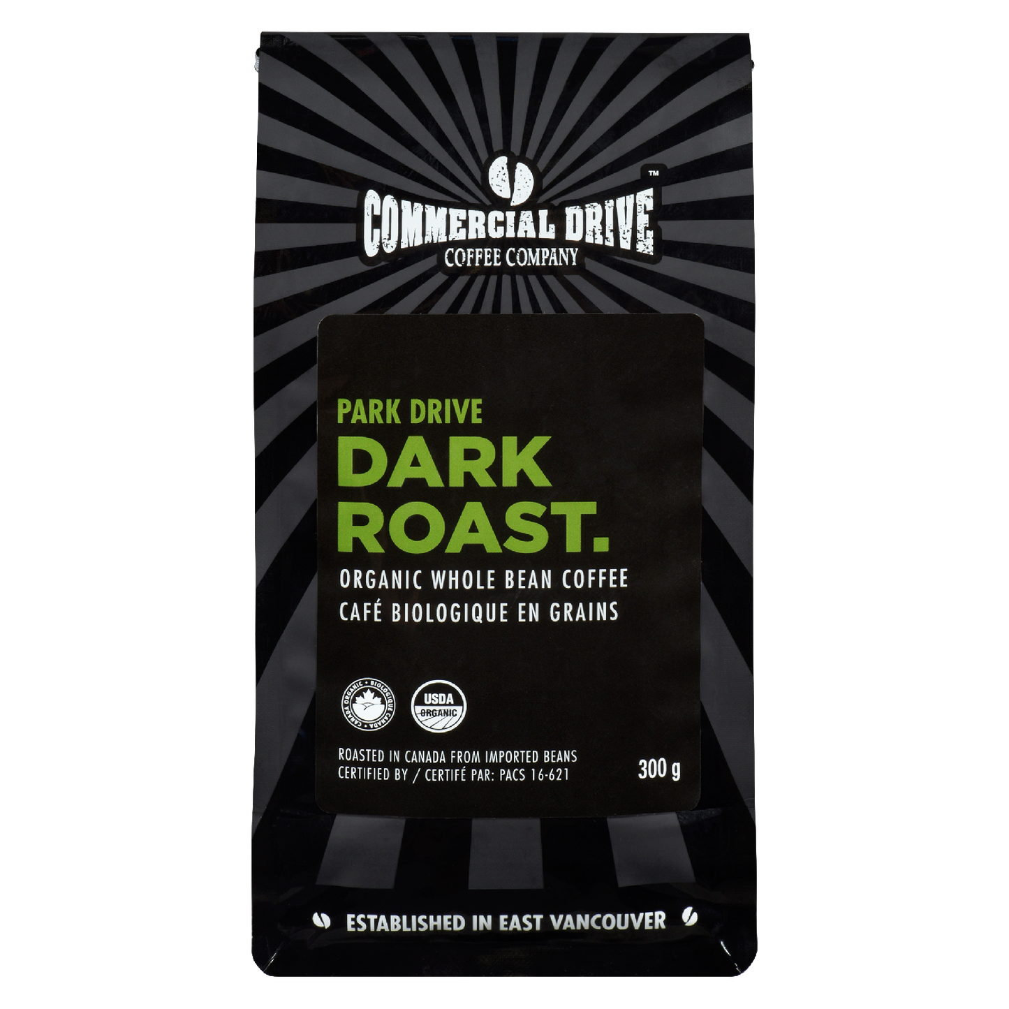 The Drive Coffee - Park Drive, Dark Roast, Organic Whole Bean 300g