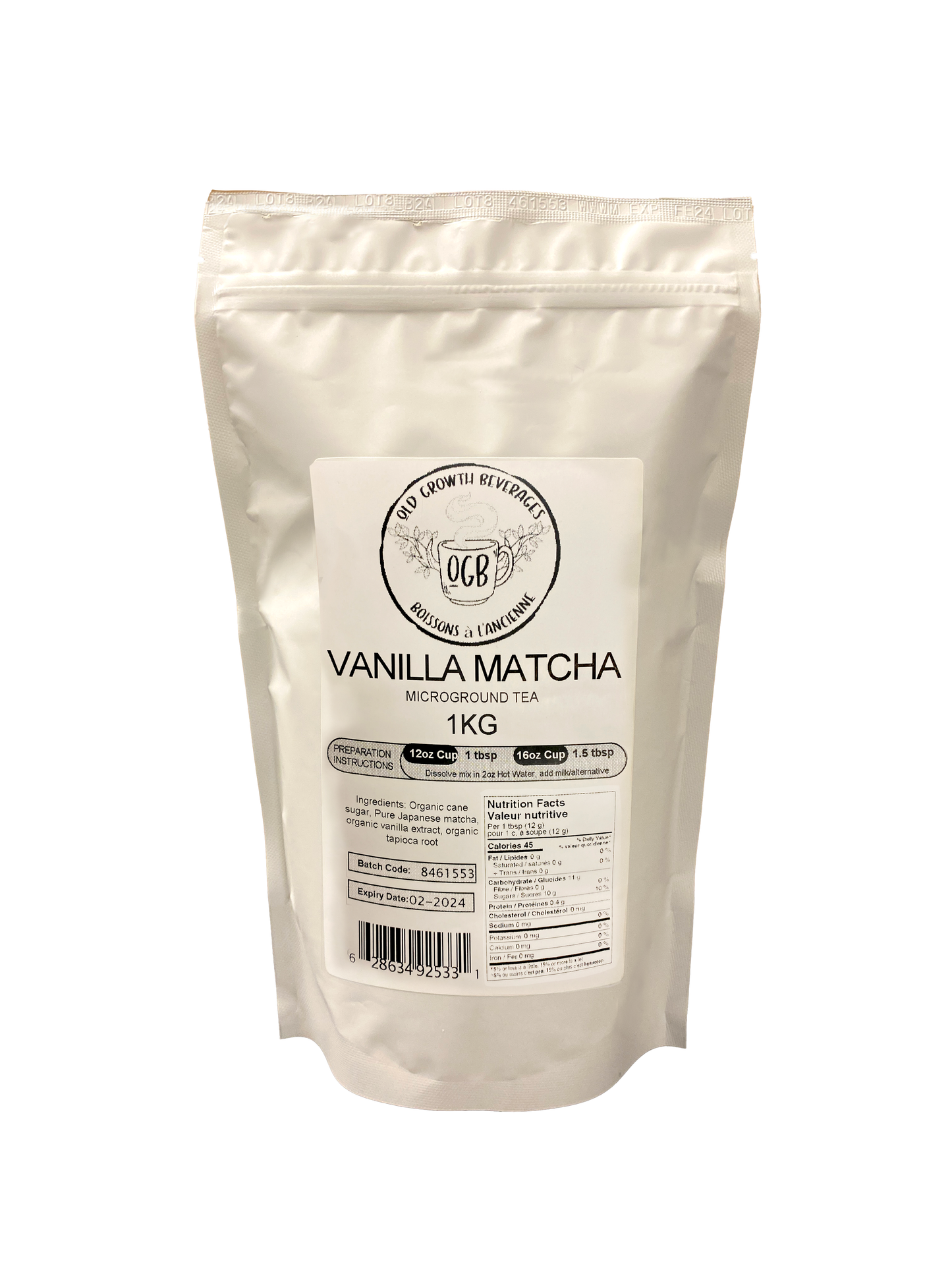 Food Service Size OGB Vanilla Matcha 1KG